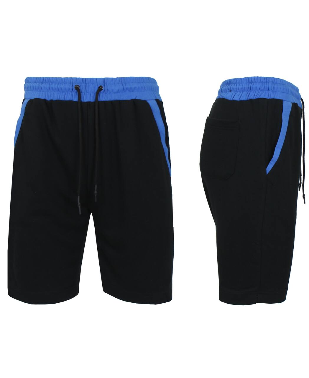 Galaxy By Harvic Men's French Terry Jogger Sweat Lounge Shorts with Contrast Trim Design